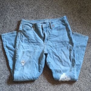 Distressed High Rise Skinny Jeans
